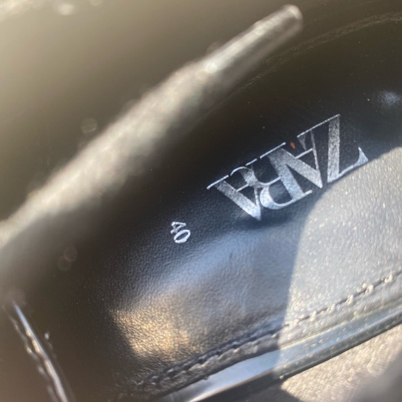 Zara chunky lace up leather tuxedo shoes EU40/US 8 - Picture 3 of 3